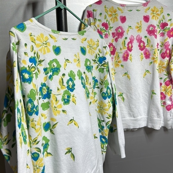 2-Elementz cardigan spring easter cardigans size xl euc long sleeve floral print - Picture 7 of 14